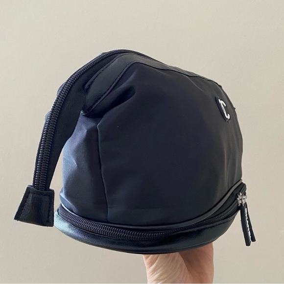 Brand New Chanel Black Nylon Large Makeup Bag/Pouch/Clutch with Wrist Strap - Picture 3 of 15